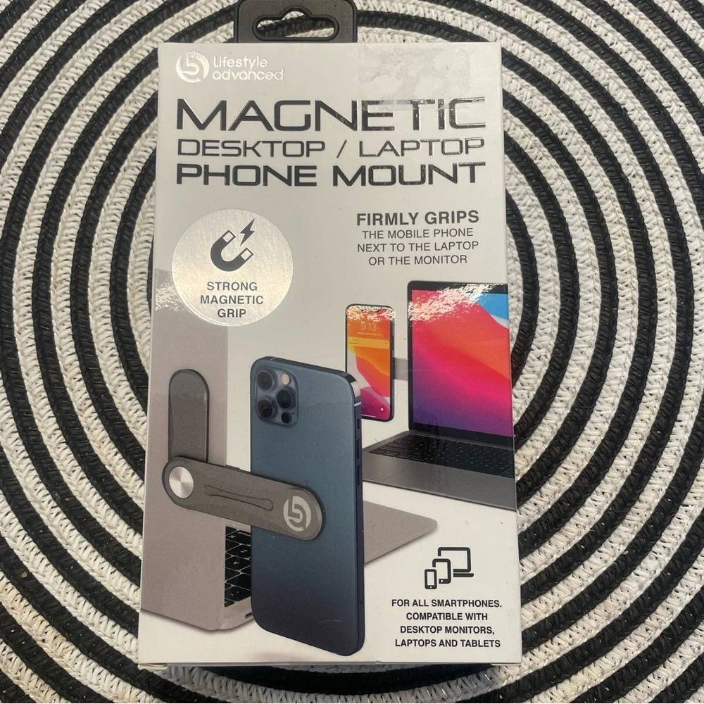 Magnetic Phone Mount - Gray for Laptop or Desktop